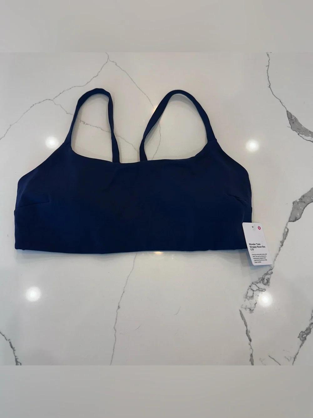 Lululemon Wunder Train Strappy Bra True Navy B/C Sz 10 NWT